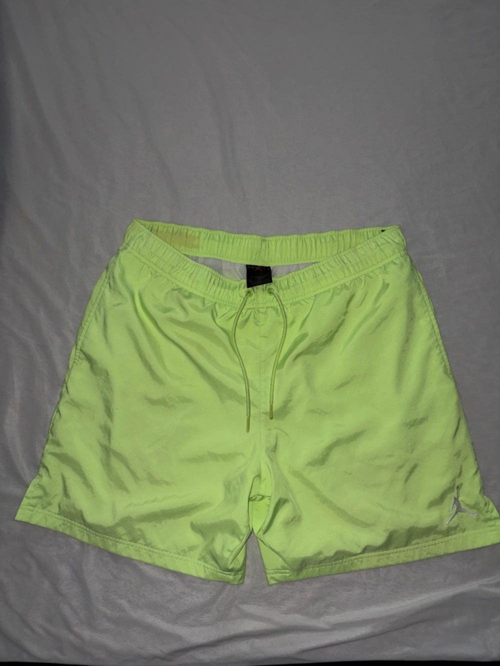 🔥 Jordan Essentials Men's Pool Shorts Neon Electric Green XL Mesh Lined